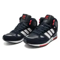 Кроссовки Adidas ZX 750 High Dark Blue с мехом